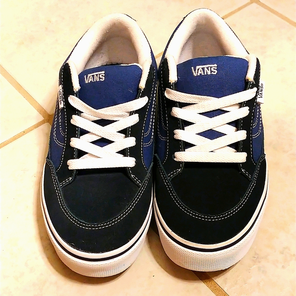 New without box , never worn Navy blue and Royal blue Vans shoes.